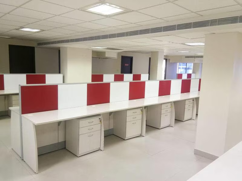 Modular office workstations from the Sri Ranga Interior range